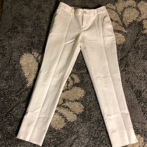 Banana Republic jacquard ivory pants
